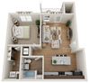1 Bedroom 1 Bath with Balcony The River Birch- 1 Bedroom 1 Bath with Balcony